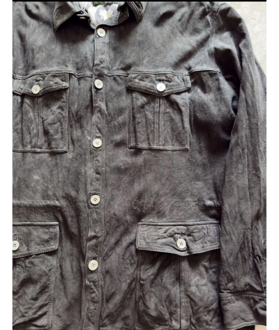 BRIONI Черная кожаная куртка, фото 2