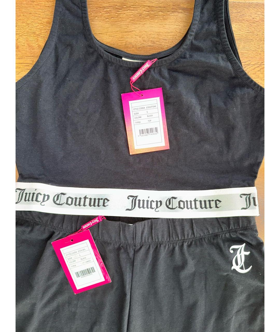 JUICY COUTURE Черная хлопко-эластановая пижама, фото 3