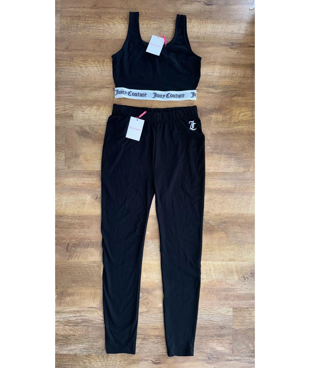 JUICY COUTURE Черная хлопко-эластановая пижама, фото 9