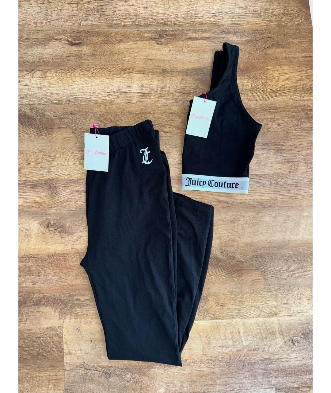 JUICY COUTURE Черная хлопко-эластановая пижама, фото 4