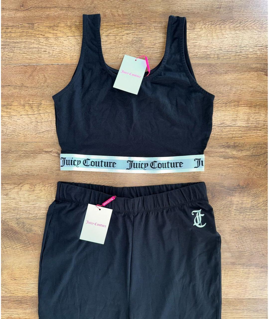 JUICY COUTURE Черная хлопко-эластановая пижама, фото 2