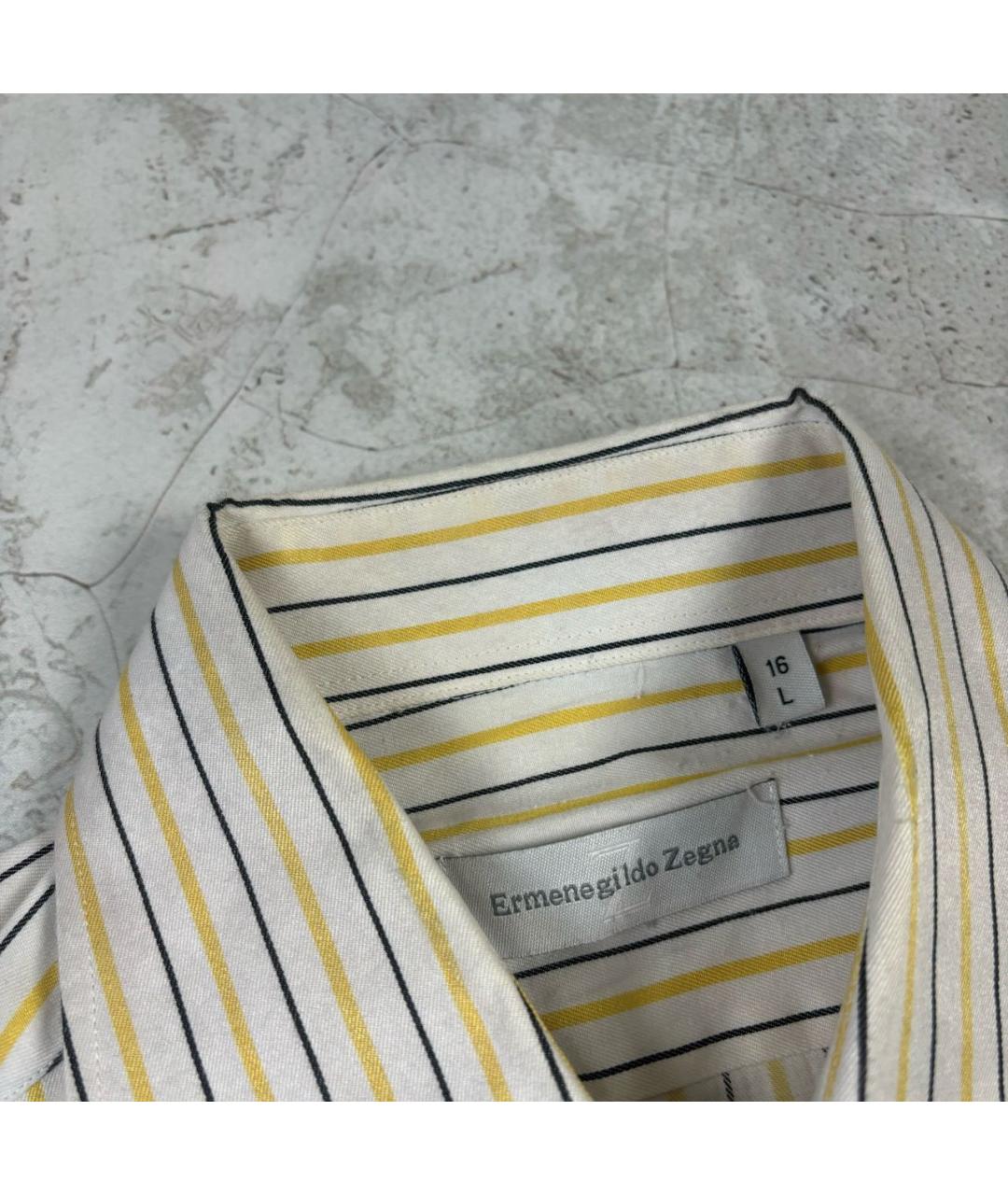 ERMENEGILDO ZEGNA XXX Белая хлопковая классическая рубашка, фото 3