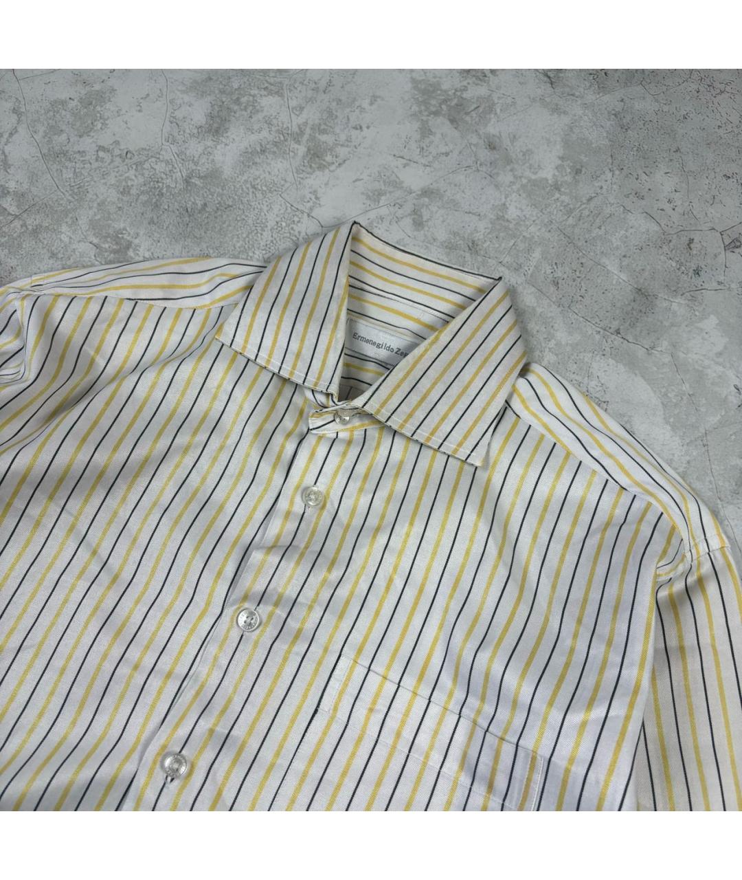 ERMENEGILDO ZEGNA XXX Белая хлопковая классическая рубашка, фото 2