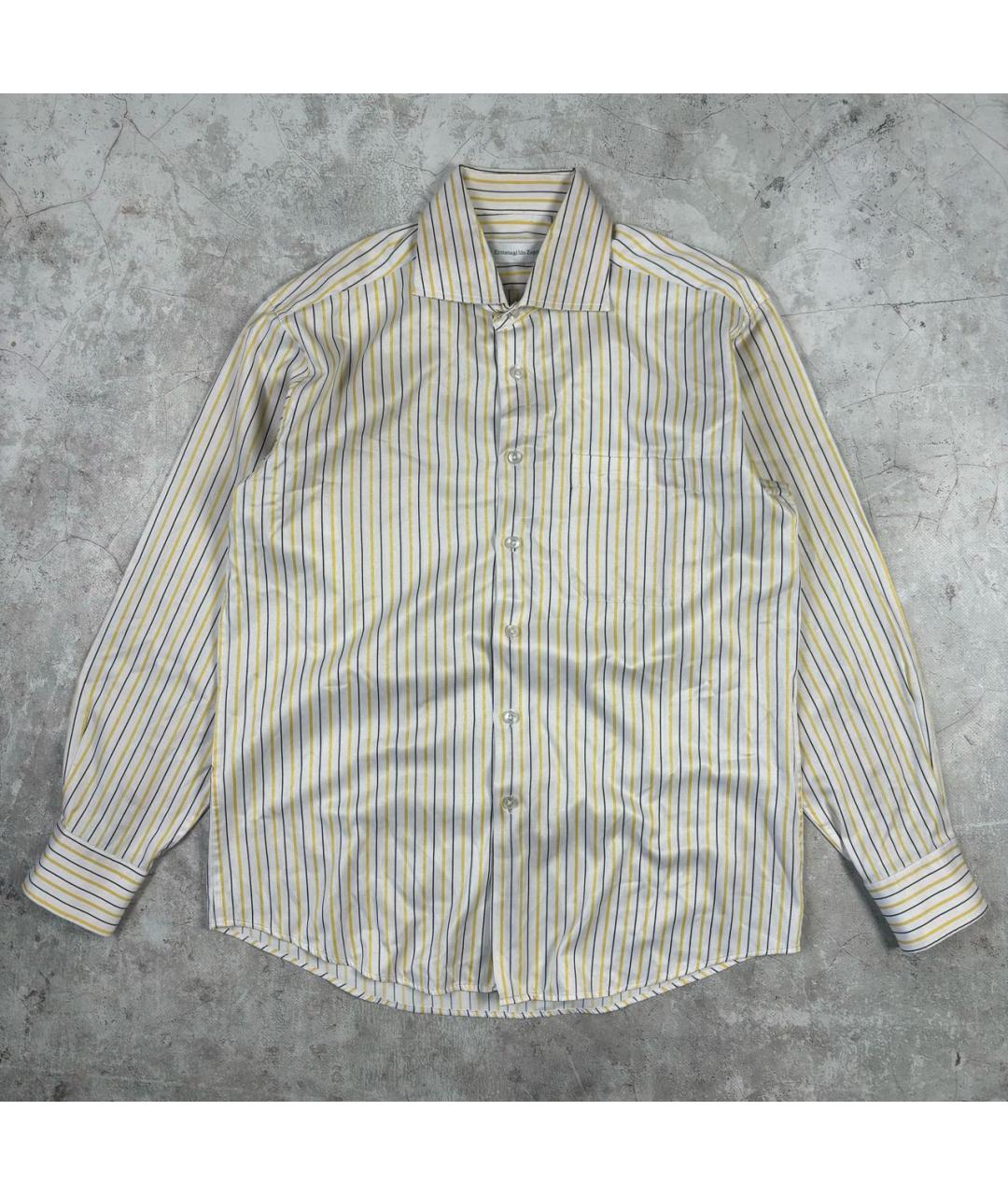 ERMENEGILDO ZEGNA XXX Белая хлопковая классическая рубашка, фото 7