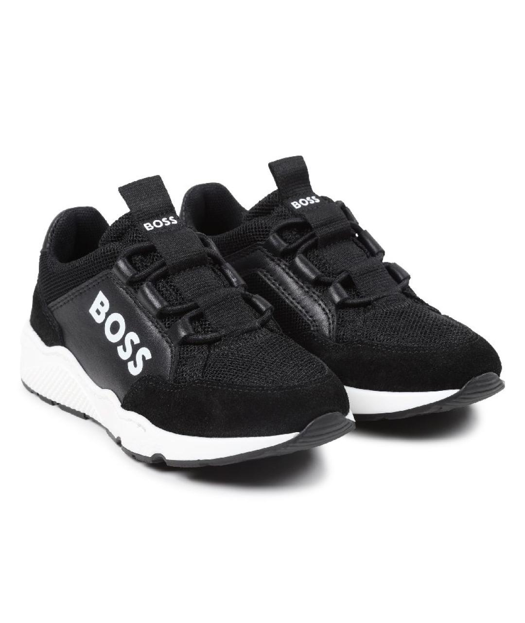 HUGO BOSS Черные текстильные кеды, фото 2