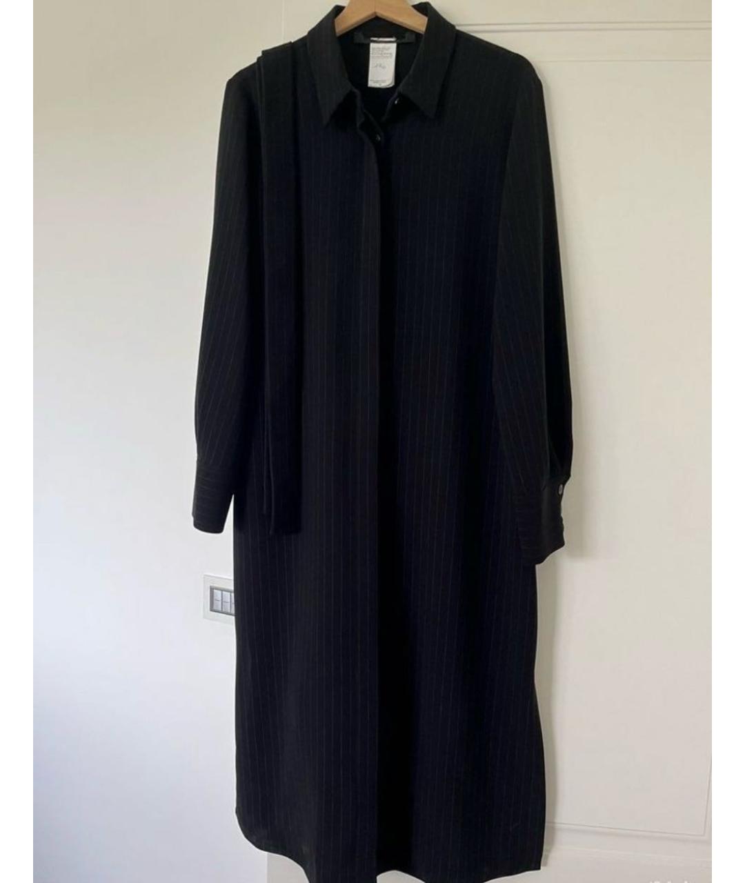 MAX MARA Черное полиэстеровое повседневное платье, фото 9