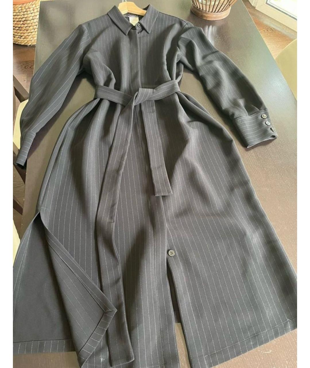 MAX MARA Черное полиэстеровое повседневное платье, фото 4