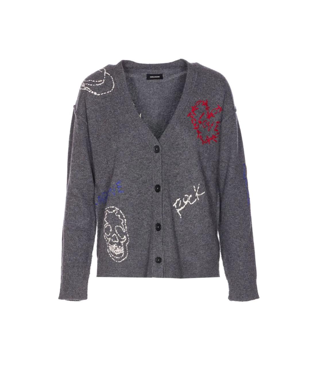 ZADIG & VOLTAIRE Антрацитовый кашемировый кардиган, фото 5