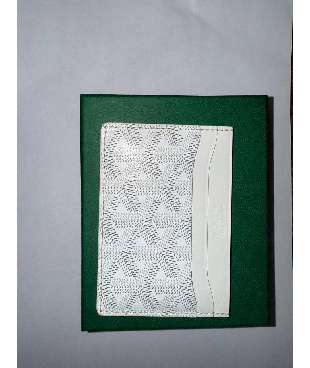 GOYARD Белый кожаный кардхолдер, фото 2