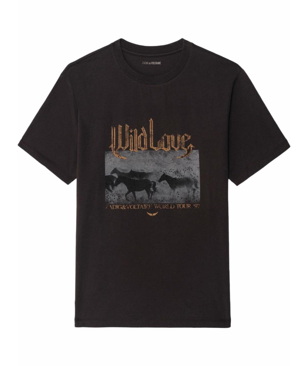 ZADIG & VOLTAIRE Коричневая хлопковая футболка, фото 1