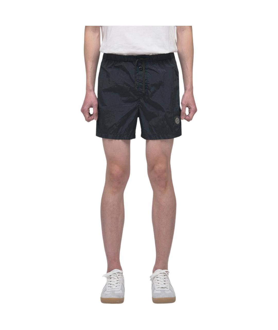 STONE ISLAND Темно-синие плавки, фото 3