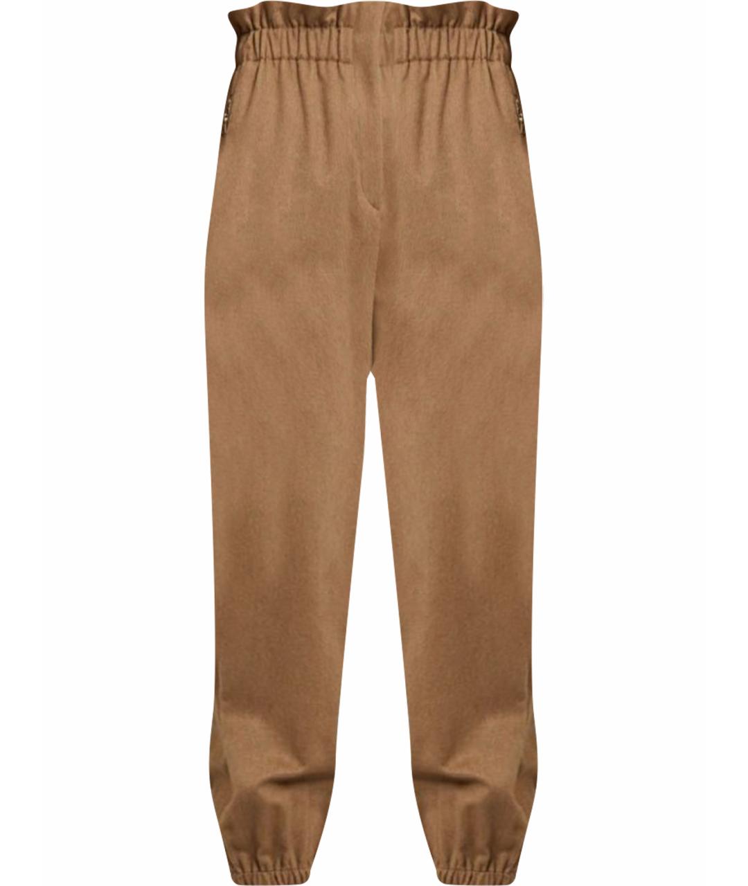 MAX MARA Бежевые шерстяные брюки широкие, фото 1