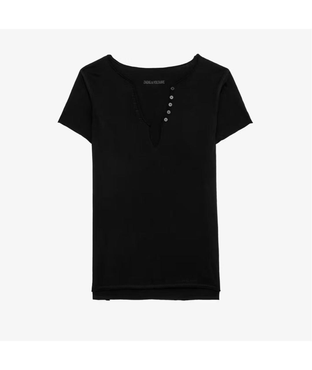 ZADIG & VOLTAIRE Черная хлопковая футболка, фото 5