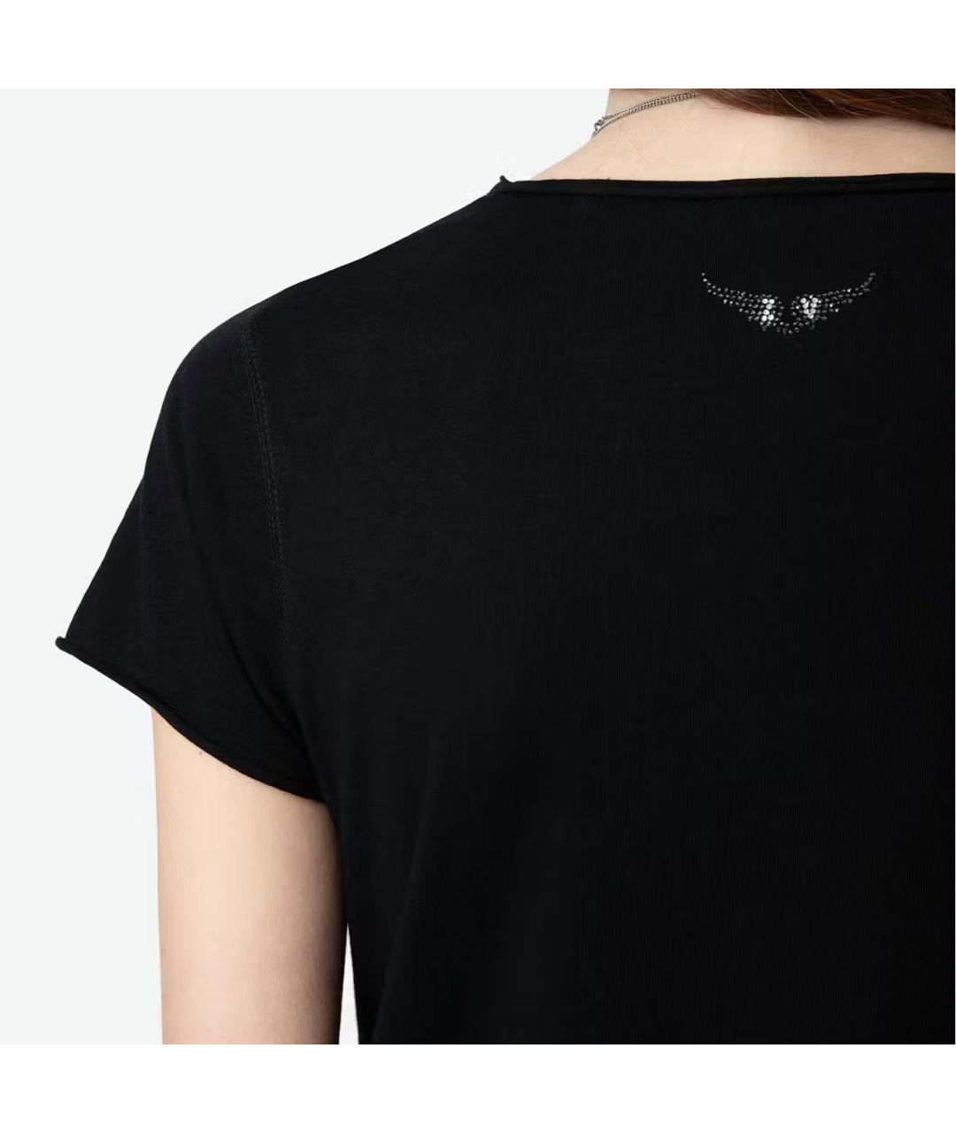 ZADIG & VOLTAIRE Черная хлопковая футболка, фото 4