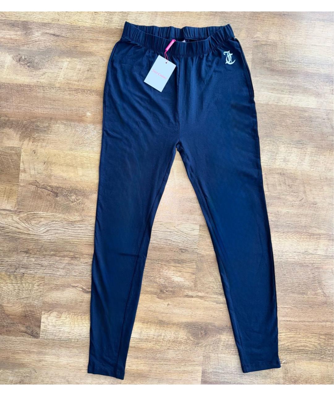 JUICY COUTURE Темно-синие хлопко-эластановые леггинсы и велосипедки, фото 8