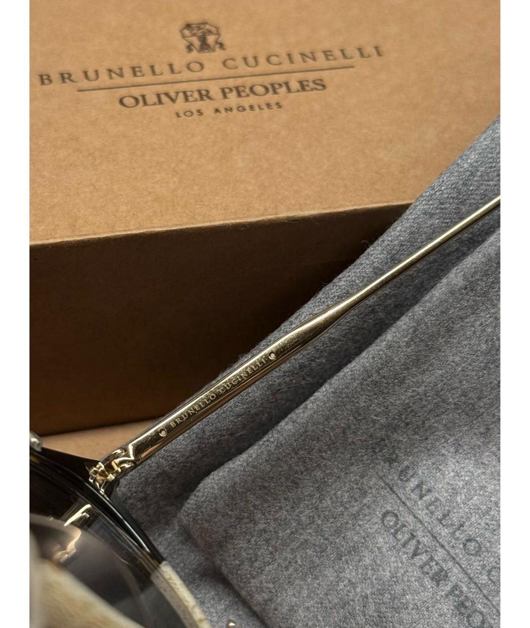 BRUNELLO CUCINELLI Коричневые солнцезащитные очки, фото 3