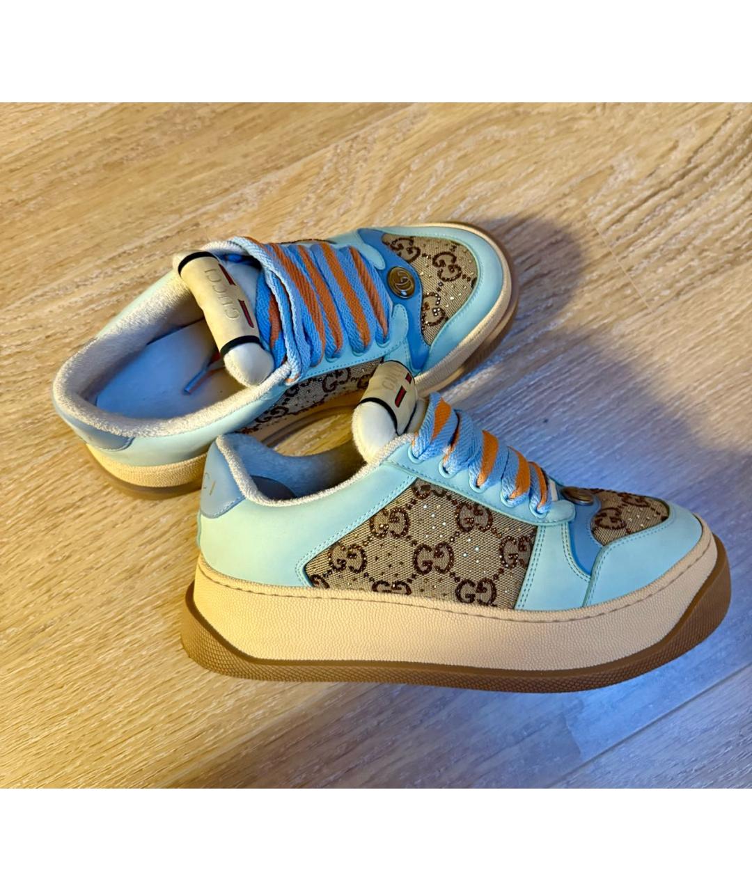 GUCCI Мульти кожаные кроссовки, фото 3