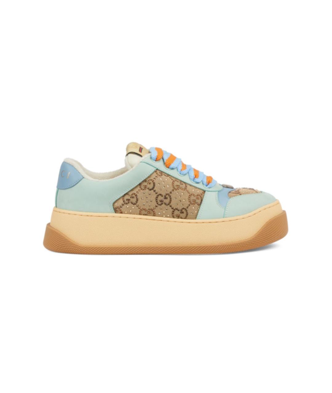 GUCCI Мульти кожаные кроссовки, фото 9