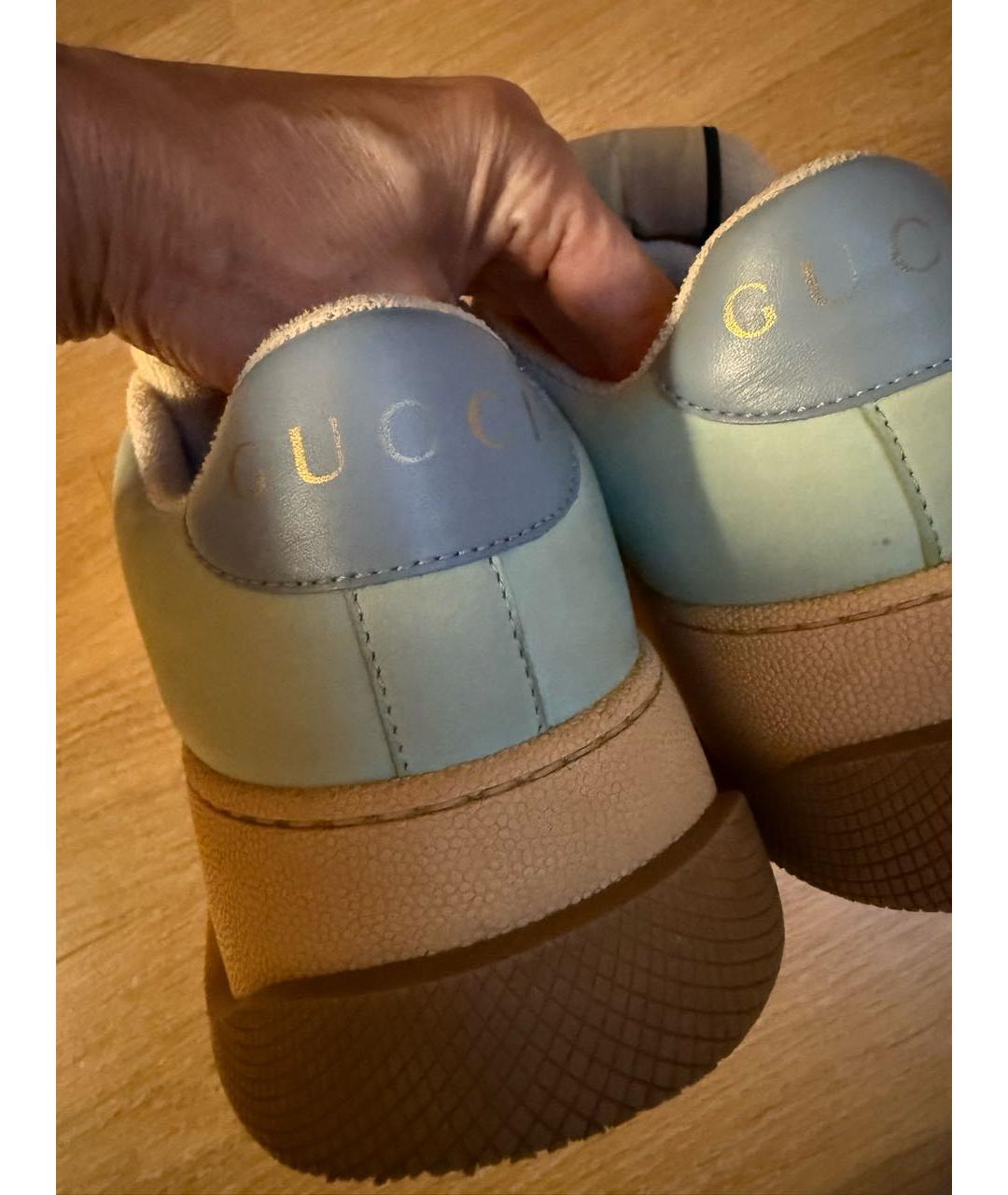 GUCCI Мульти кожаные кроссовки, фото 7