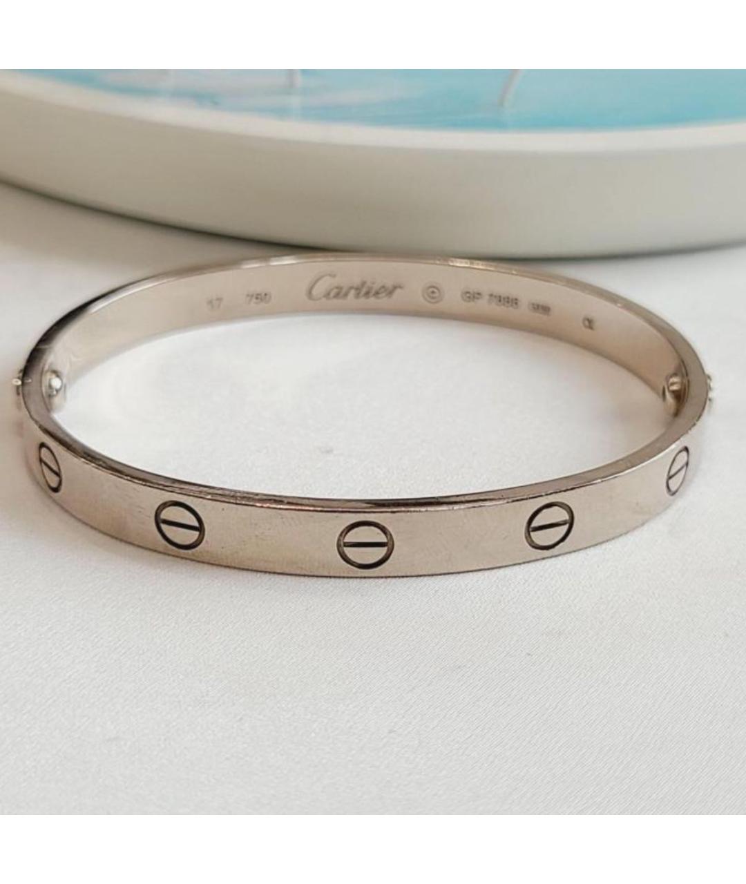 CARTIER Серебрянный браслет из белого золота, фото 3