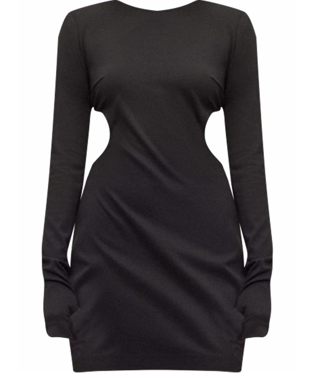 HUGO Черное полиэстеровое платье, фото 1