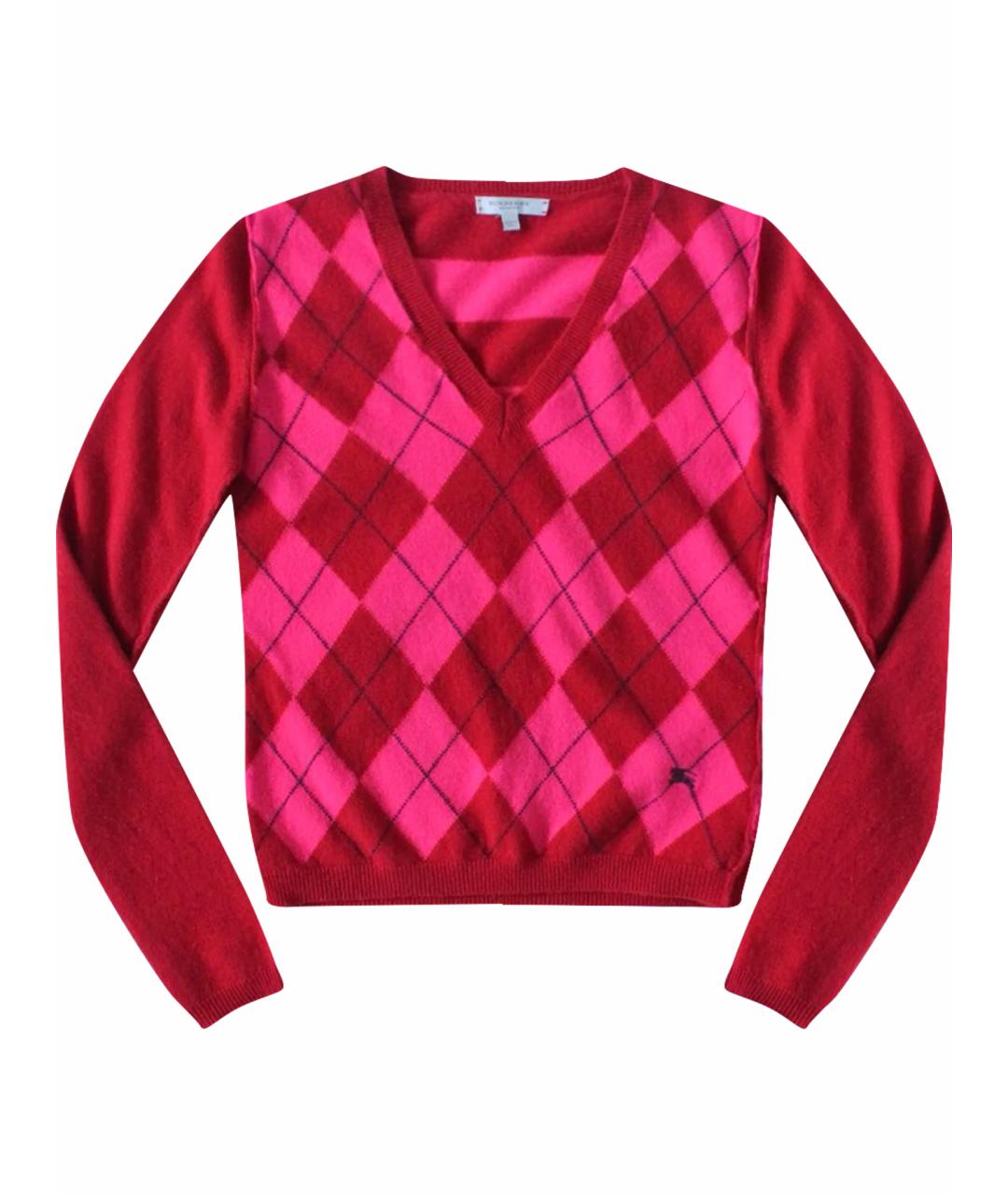 BURBERRY Красный шерстяной джемпер / свитер, фото 1