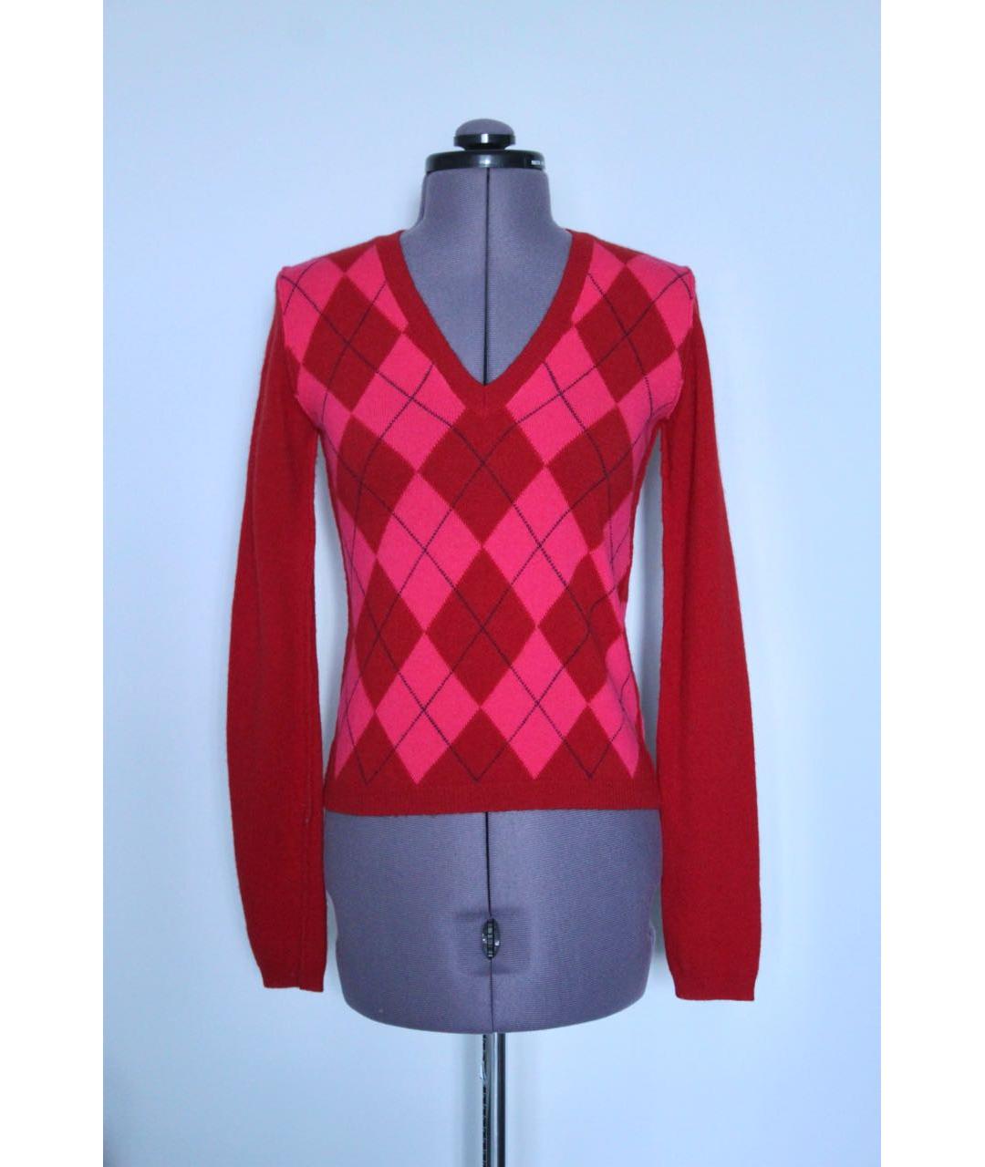 BURBERRY Красный шерстяной джемпер / свитер, фото 3