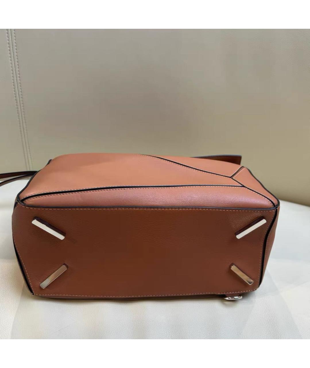 LOEWE Коричневая кожаная сумка тоут, фото 3