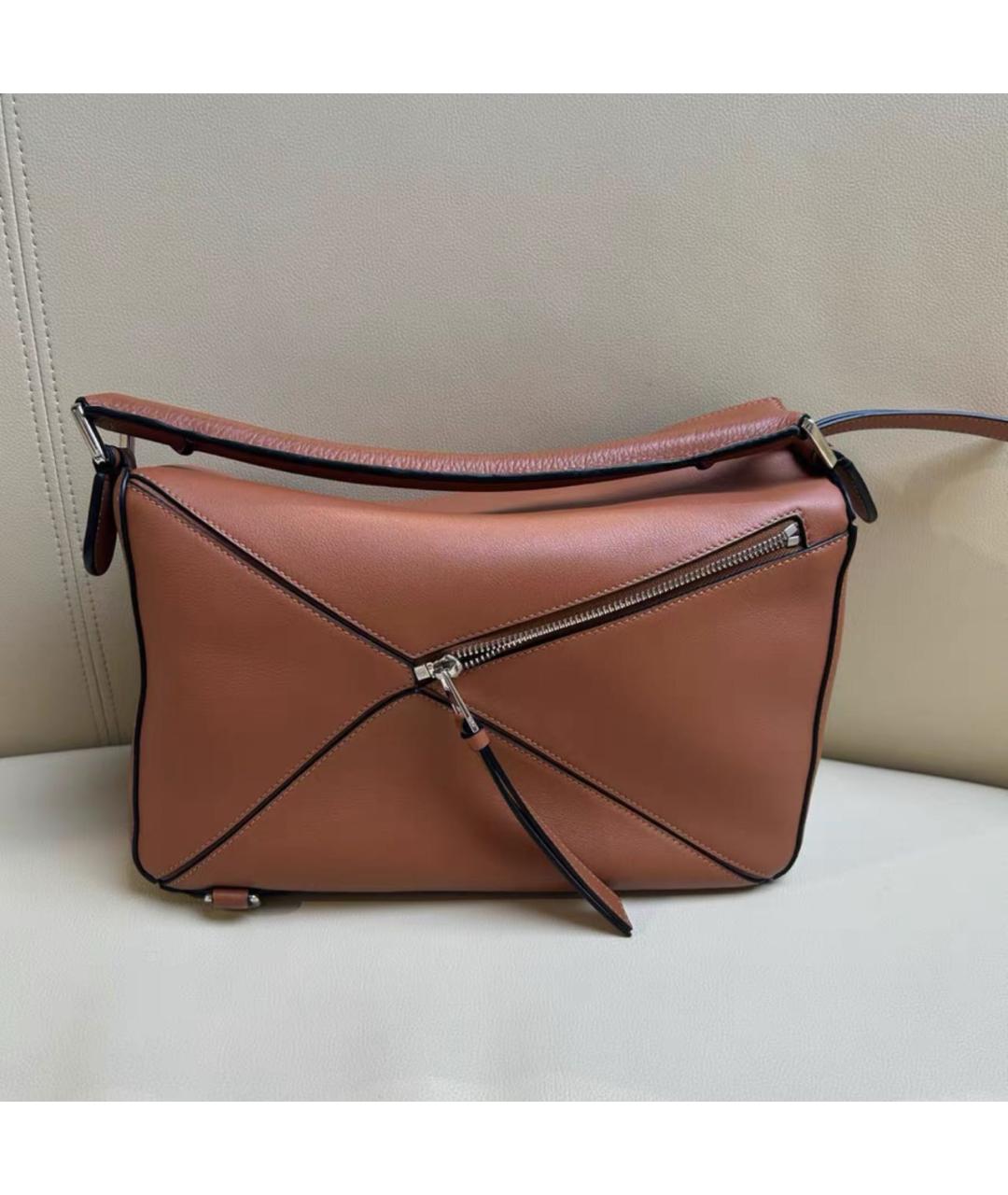 LOEWE Коричневая кожаная сумка тоут, фото 5