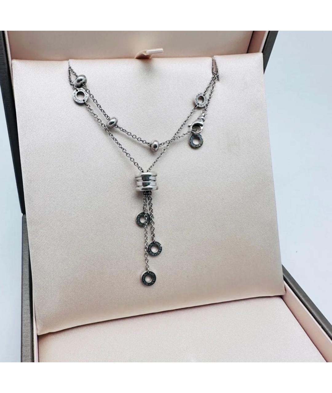 BVLGARI Серебряное колье из белого золота, фото 3