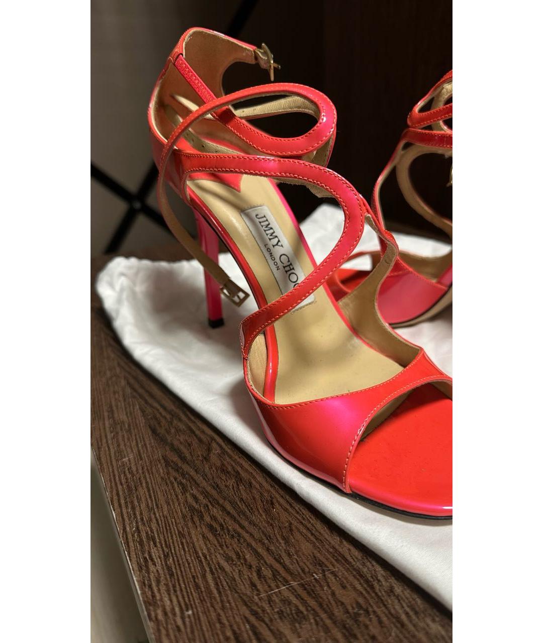 JIMMY CHOO Розовые туфли из лакированной кожи, фото 5