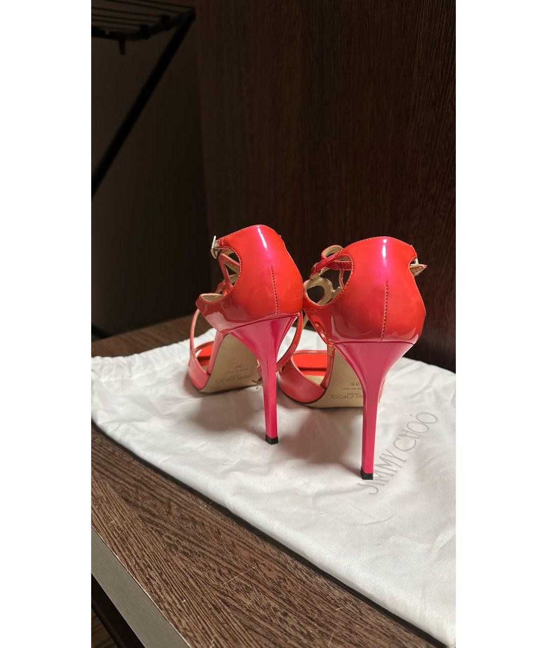 JIMMY CHOO Розовые туфли из лакированной кожи, фото 4