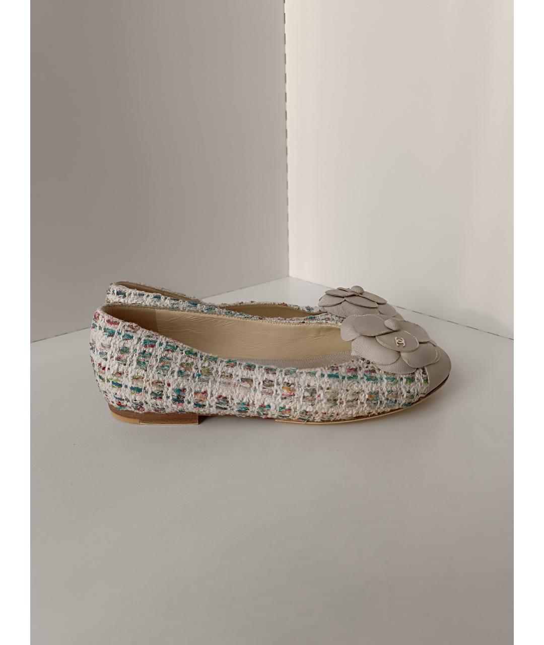 CHANEL Мульти текстильные балетки, фото 5