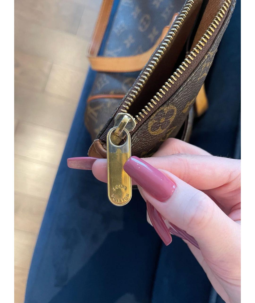LOUIS VUITTON Коричневая кожаная дорожная/спортивная сумка, фото 5