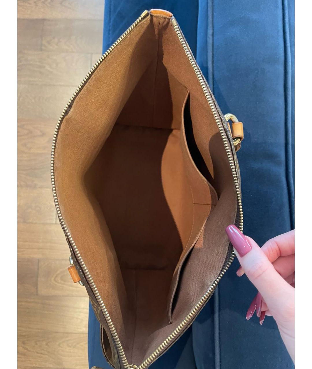 LOUIS VUITTON Коричневая кожаная дорожная/спортивная сумка, фото 3
