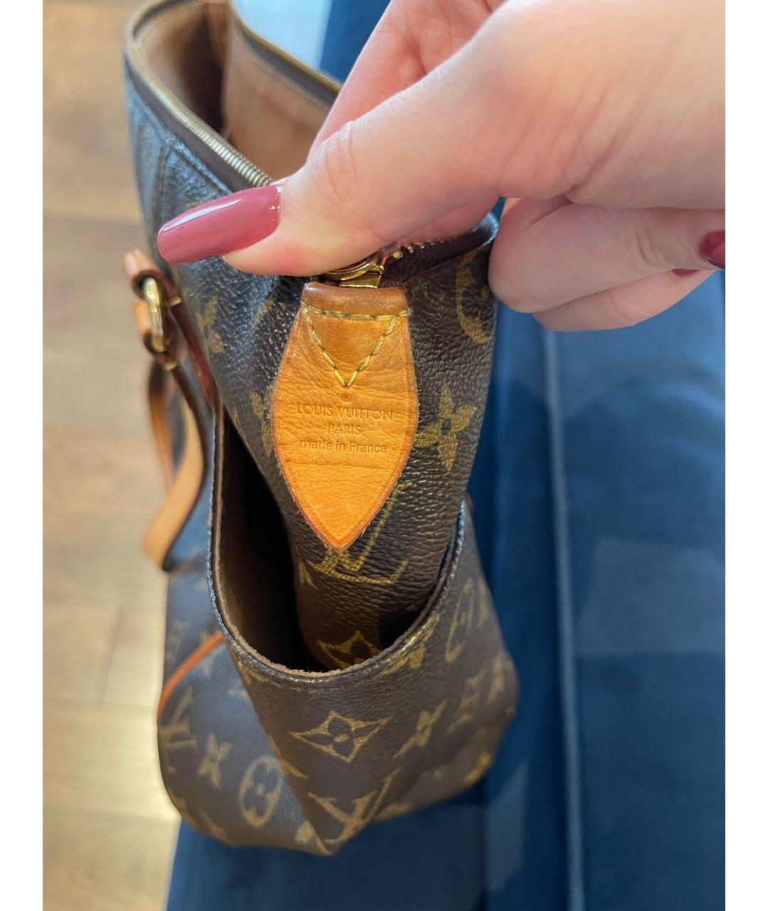LOUIS VUITTON Коричневая кожаная дорожная/спортивная сумка, фото 4