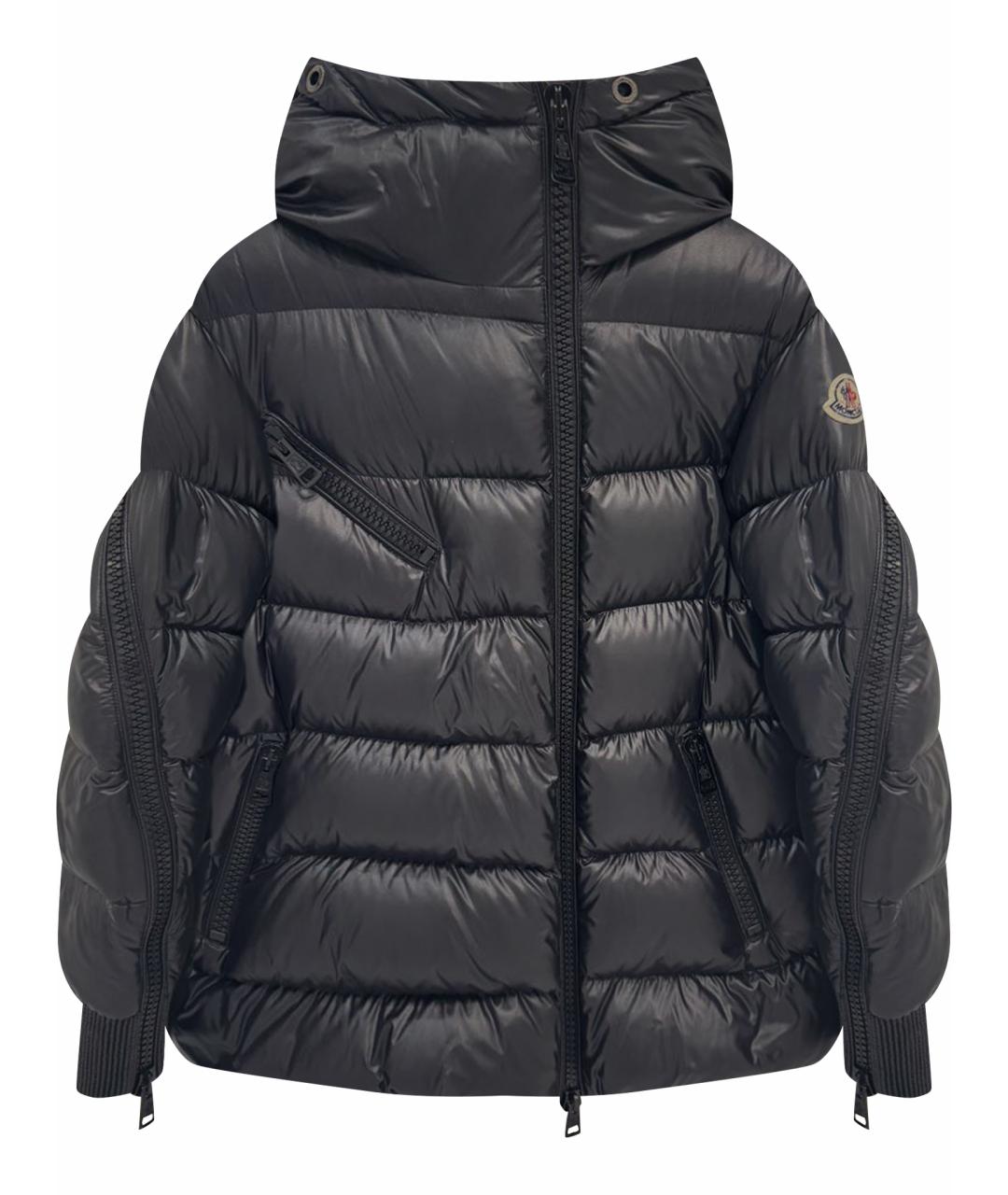 MONCLER Черный хлопковый пуховик, фото 1