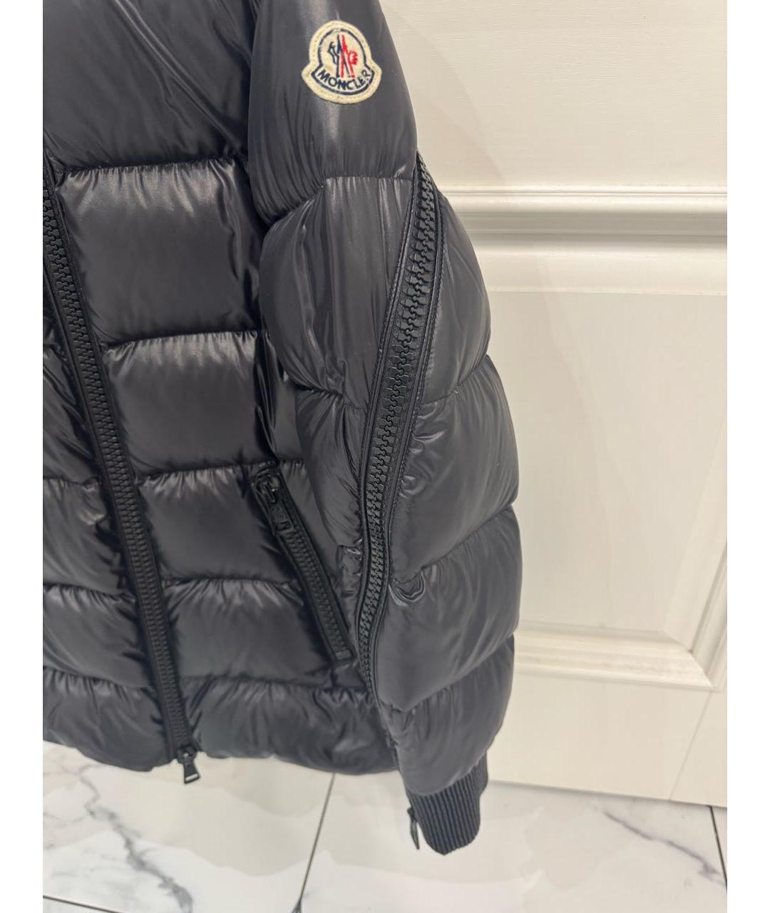 MONCLER Черный хлопковый пуховик, фото 3