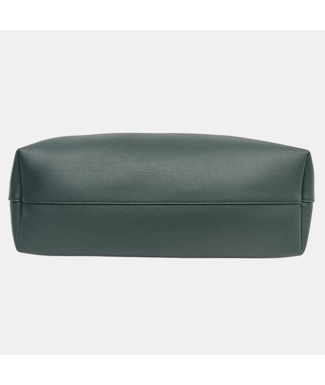 SAINT LAURENT Зеленая кожаная сумка тоут, фото 5