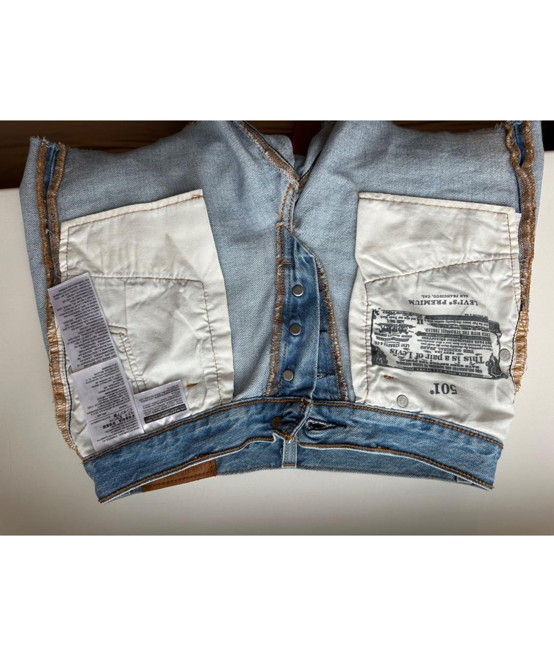 LEVI'S Голубые хлопковые шорты, фото 3