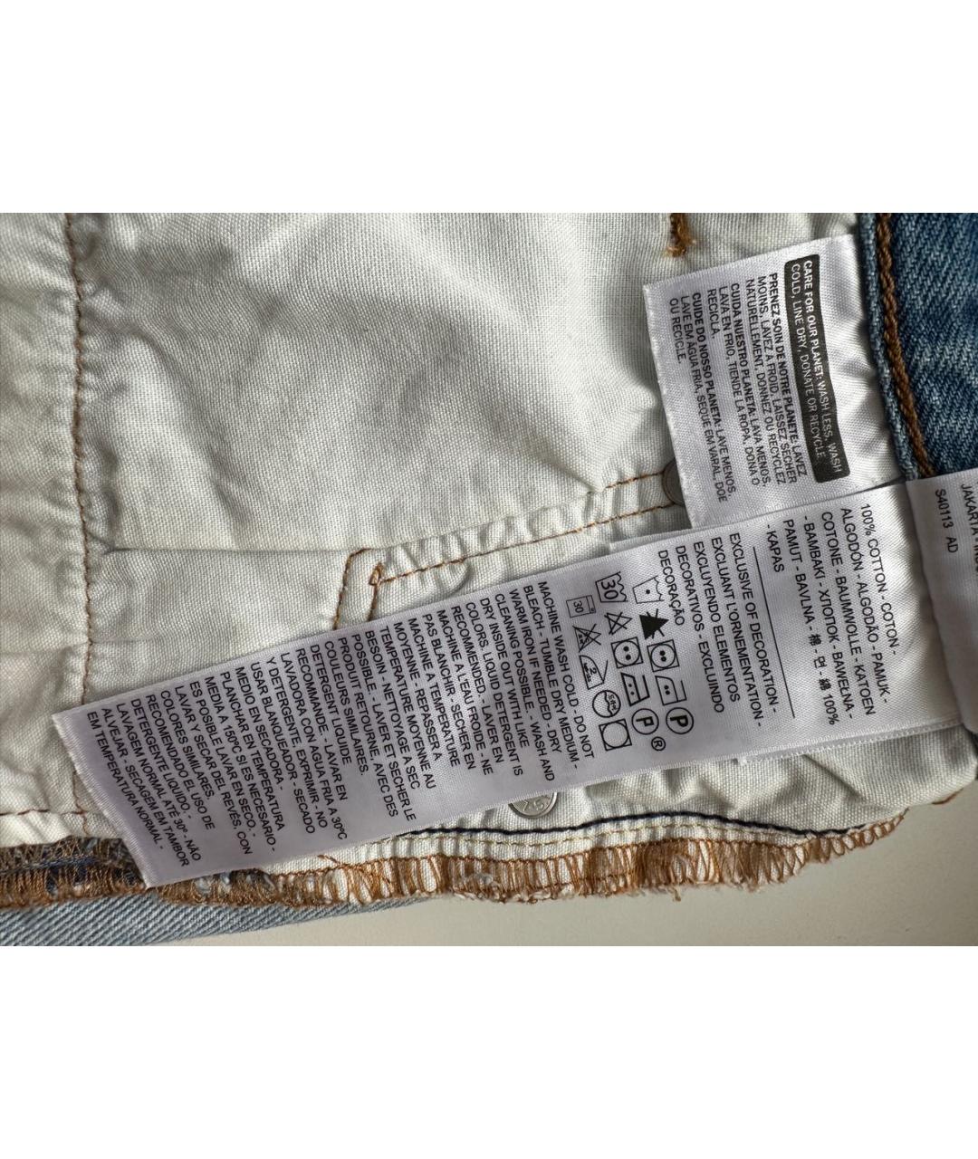 LEVI'S Голубые хлопковые шорты, фото 4