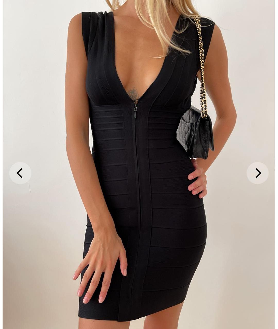 HERVE LEGER Черное платье, фото 4
