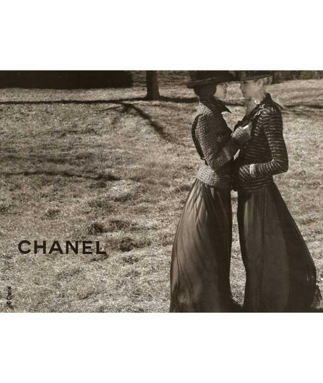 CHANEL Серая шелковая блузы, фото 4