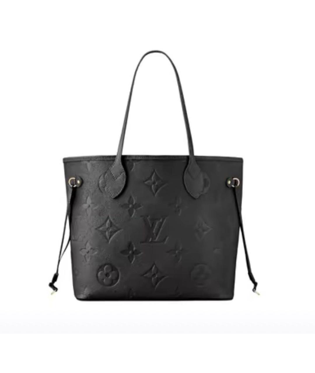 LOUIS VUITTON Черная кожаная сумка через плечо, фото 3