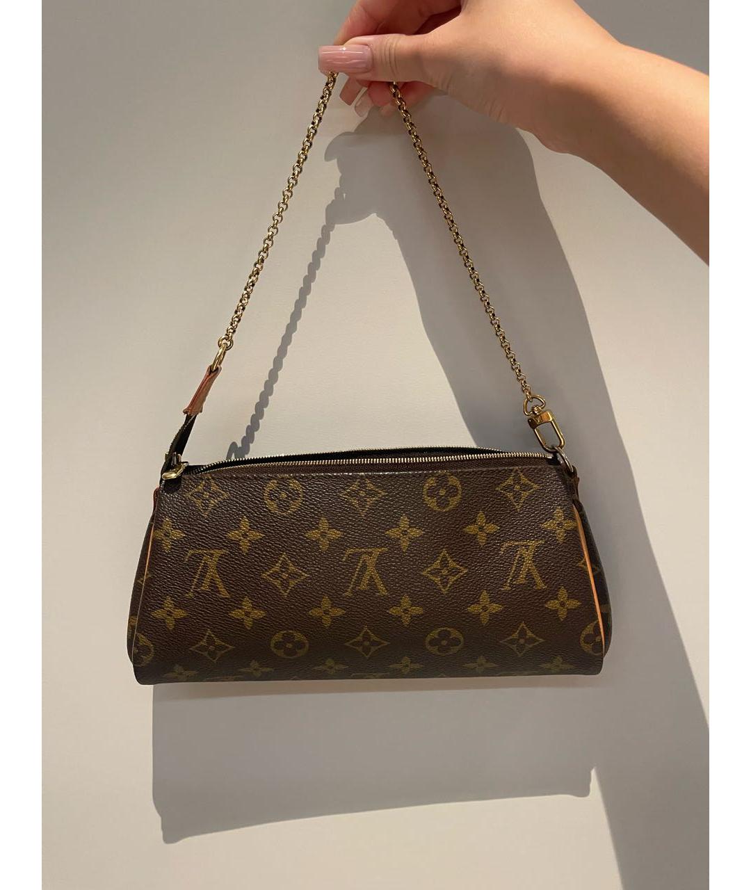 LOUIS VUITTON Коричневая кожаная сумка через плечо, фото 2