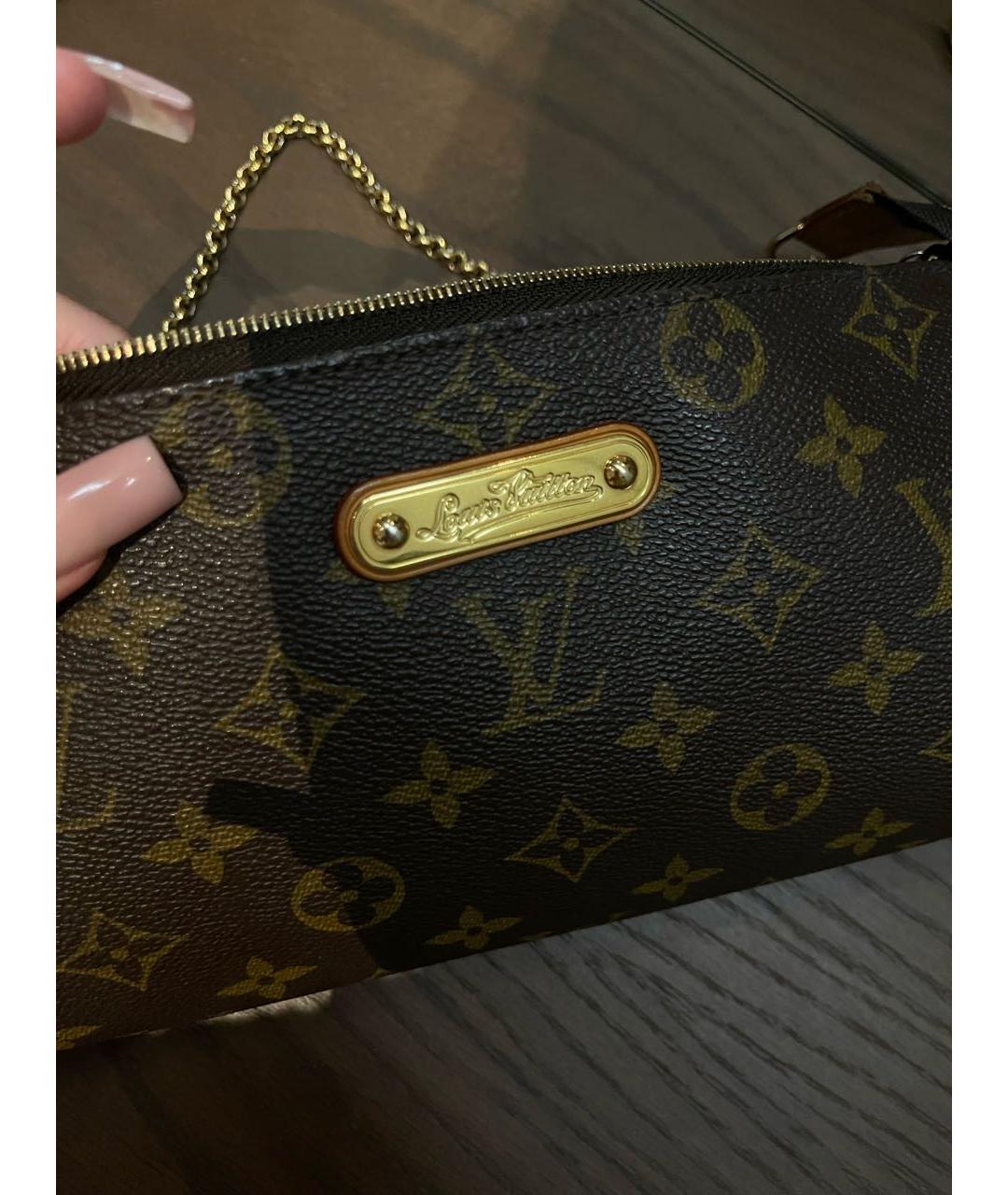 LOUIS VUITTON Коричневая кожаная сумка через плечо, фото 3