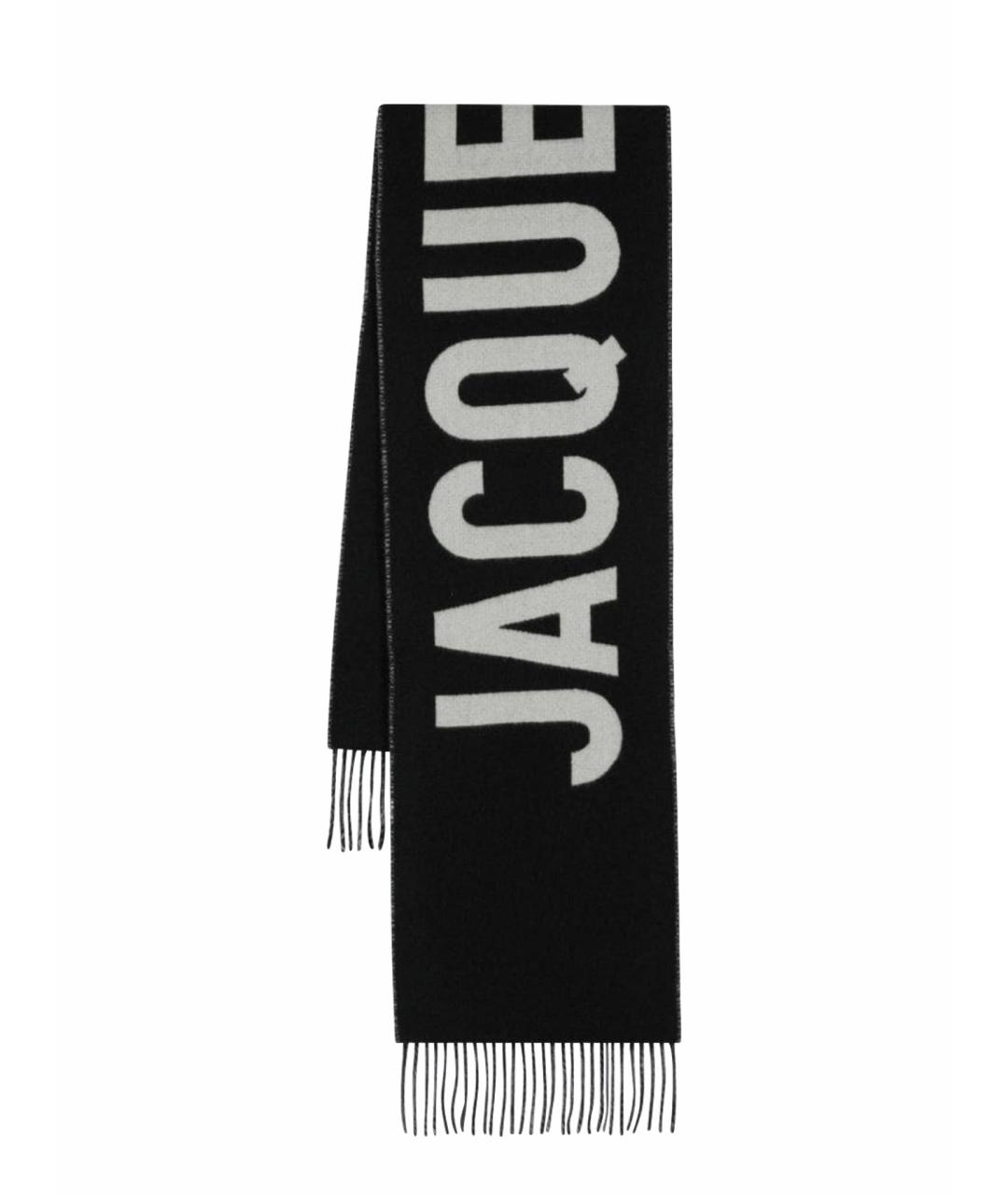 JACQUEMUS Черный шерстяной шарф, фото 1