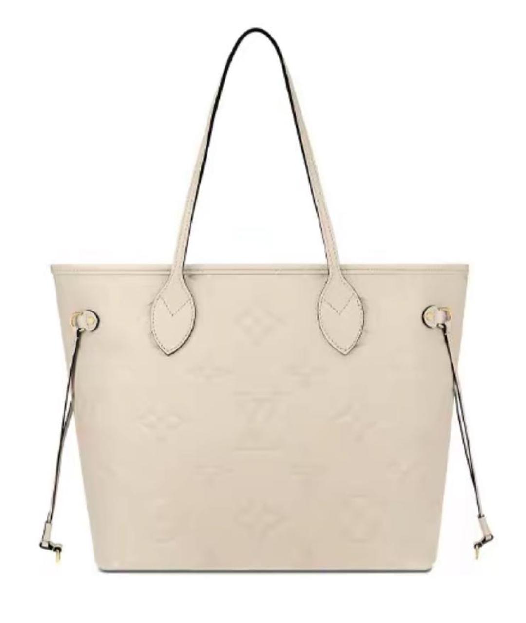 LOUIS VUITTON Бежевая кожаная сумка через плечо, фото 2