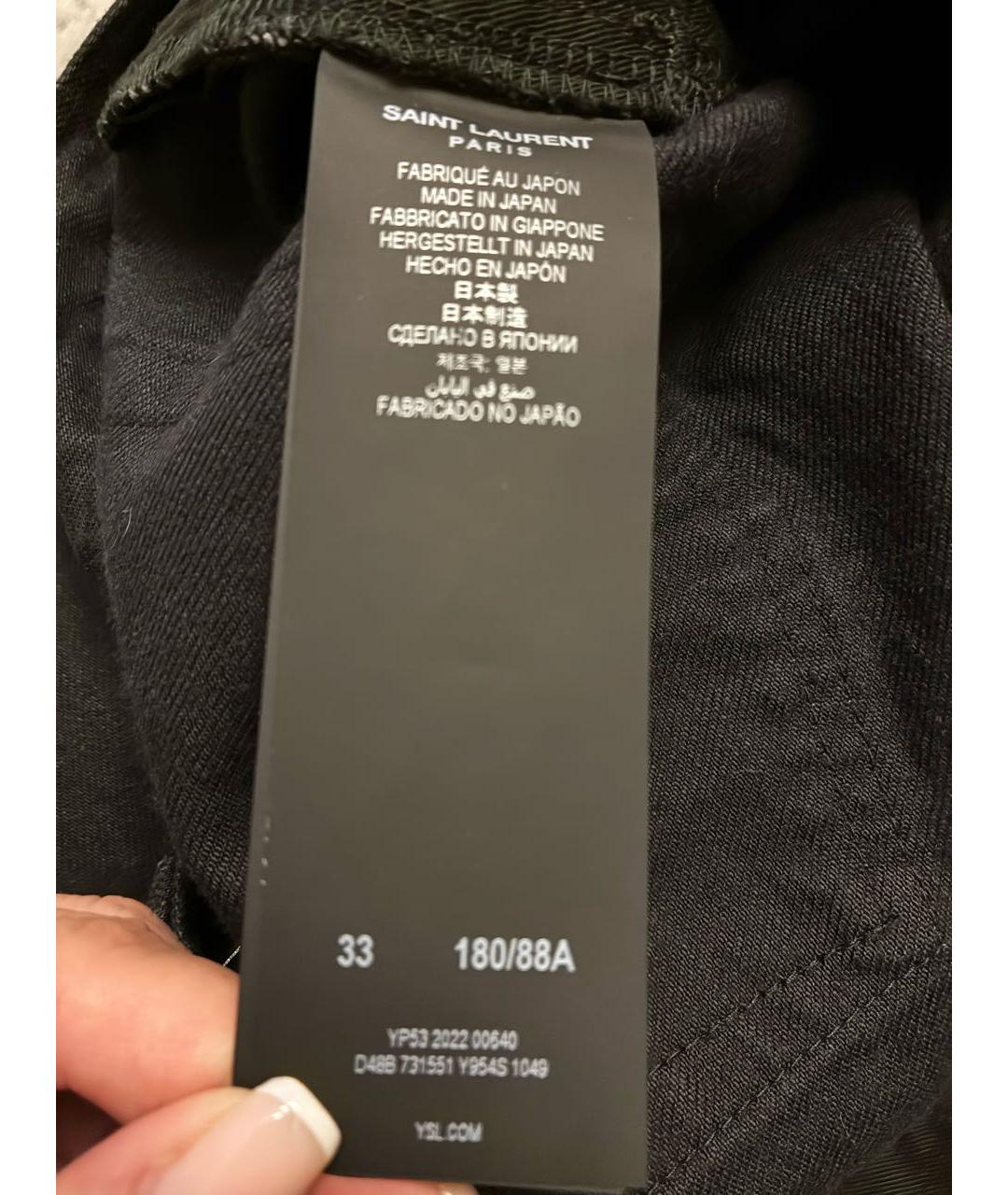 SAINT LAURENT Черные деним шорты, фото 4