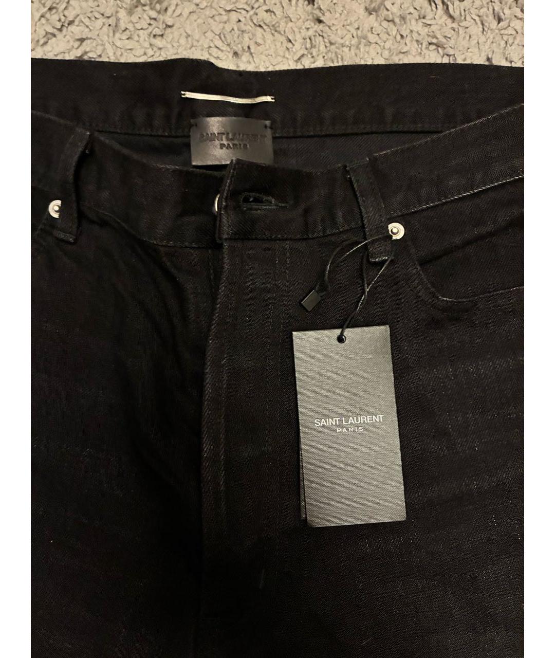 SAINT LAURENT Черные деним шорты, фото 2